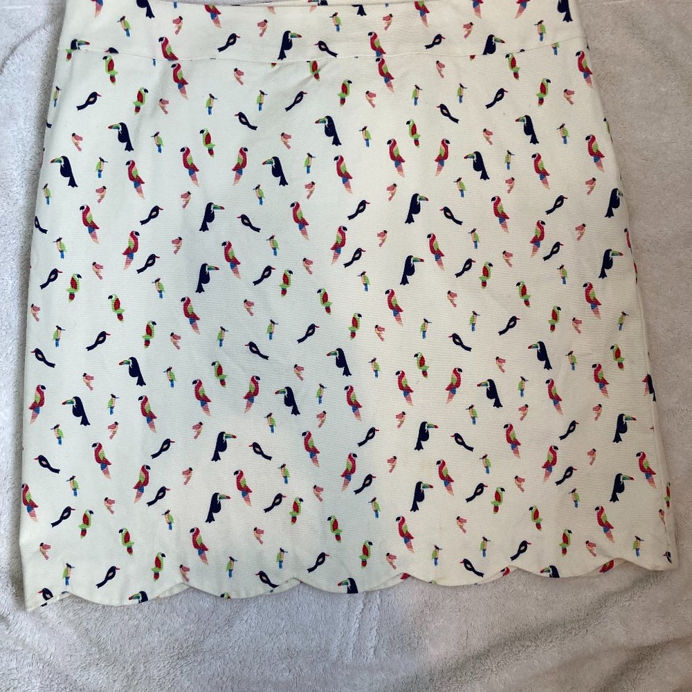 Talbots Parrot Skirt, size 12, scallop bottom